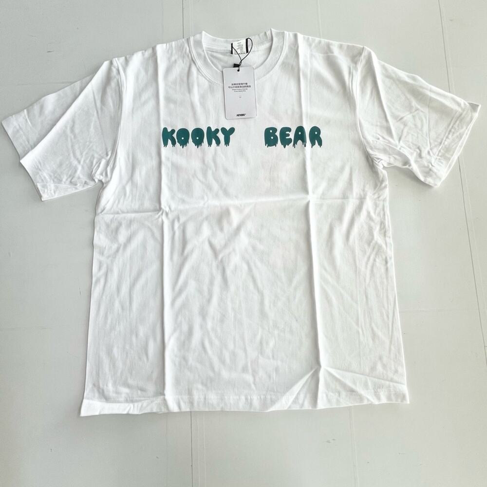 New HEYBIG Graphic Short Sleeve Tee Shirt TH-368 UNISEX SIZE L Kooky Club Bear - Picture 2 of 7